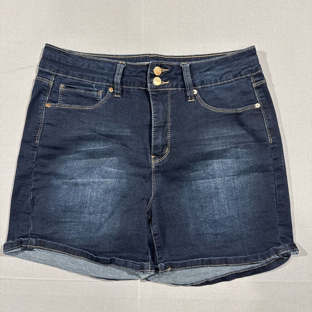 Royalty And Me Size 10 Cuffed High Rise Dark Blue Wash Shorts